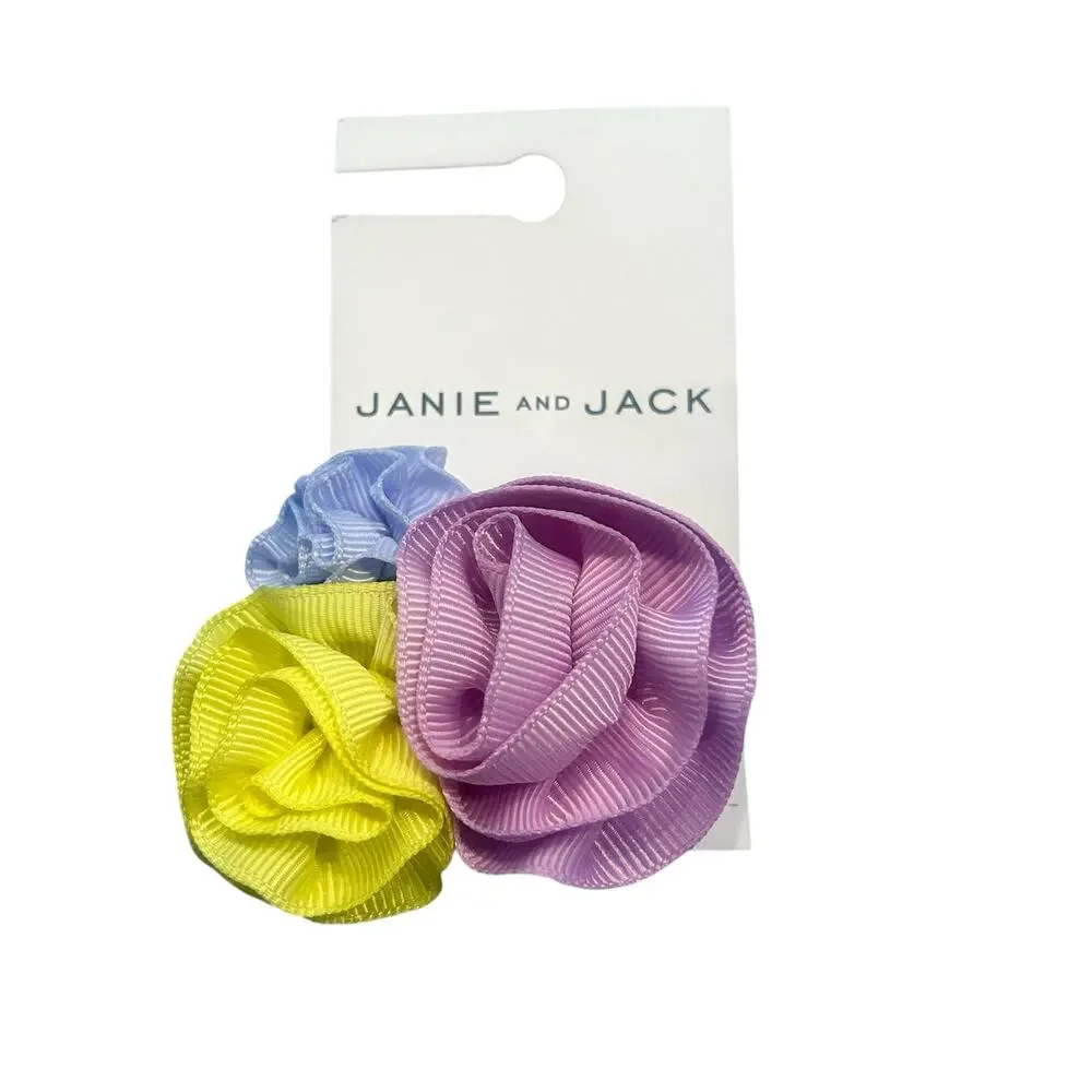 NWT Janie and Jack Clip in Flowers and Bow Hair Accessories